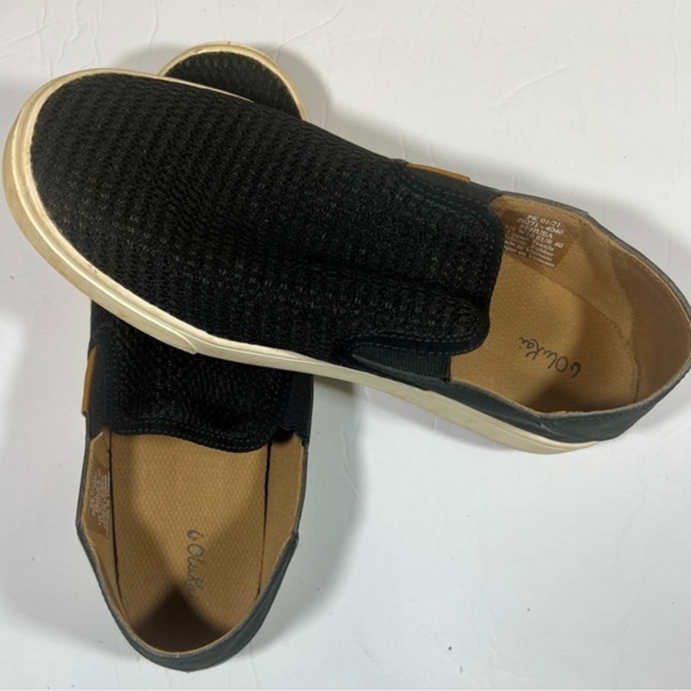 OLUKAI PEHUEA BLACK SNEAKERS SIZE 10W